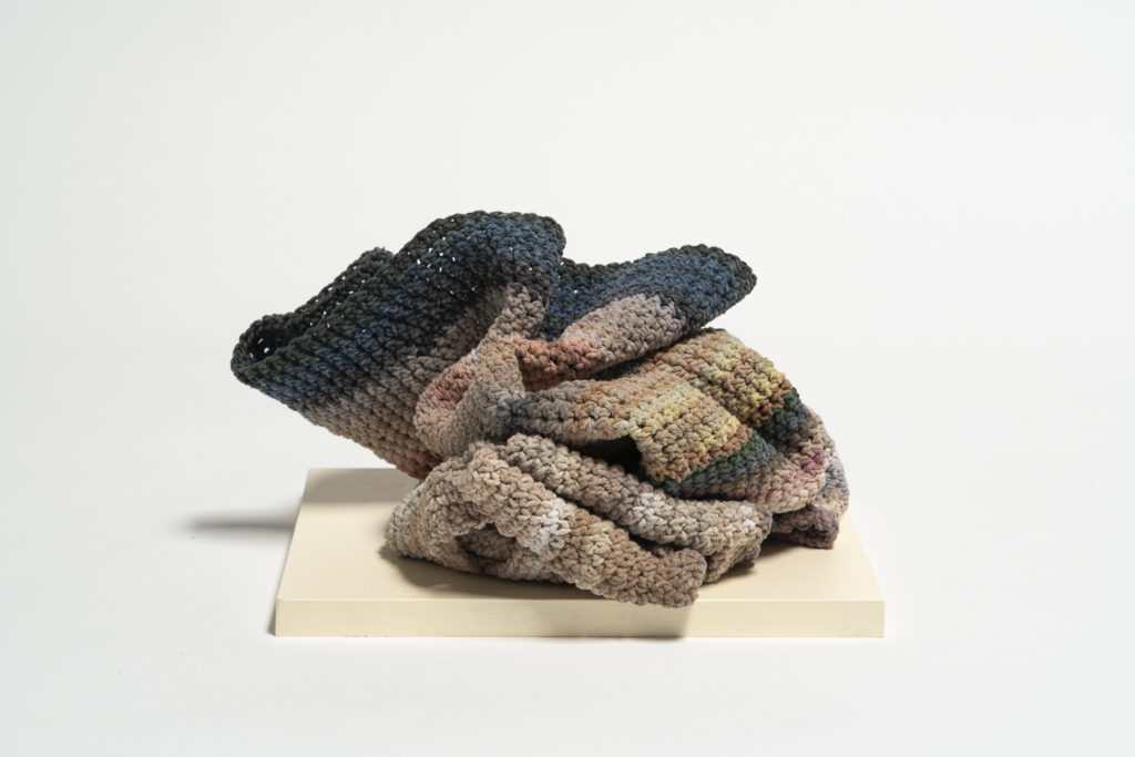 Cheryl Ann Thomas, fiber sculptures, natural dyed string